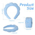 Spa Headband for Washing Face, Sponge Makeup Skincare Headband & Wristband Set Non Slip Headbands Soft Puffy Headwear Hair Accessories for Women Girls, Blue