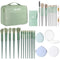 28 Pcs Women Makeup Set with Makeup Bag, Premium Synthetic Brushes and Mirror for Travel (Sage Green)