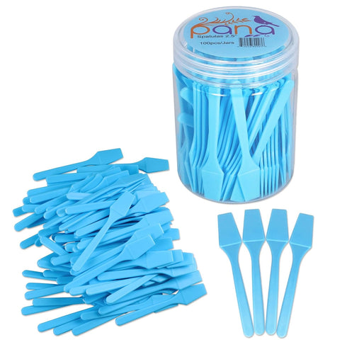 pana Brand Cosmetic Make Up Disposable Plastic Spatulas, 2.5 Inch, Skin Care Facial Cream Mask Spatula (100 Pieces,