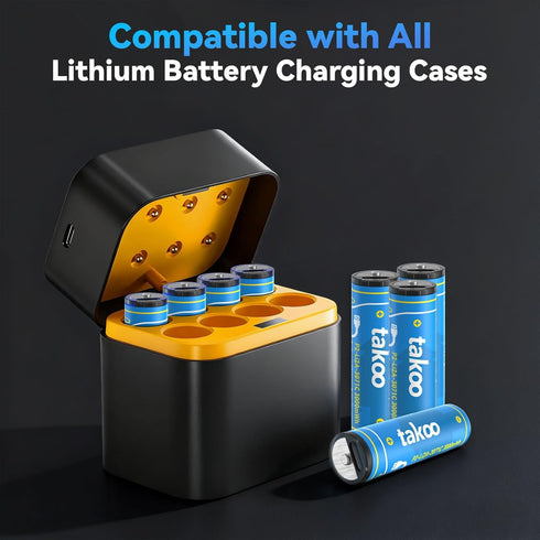 TAKOO 4/8 Pack, 1.5V 3000mWh/880mWh 1.5H 1000 4 Pack) Lithium AA/AAA Batteries Rechargeable Double A/Triple A Battery