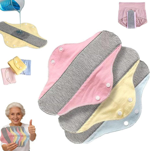 QHUDLV 3PCS Graphene Reusable Incontinence Pads, Reusable Leak-Proof & Waterproof Absorbent Pad, Washable