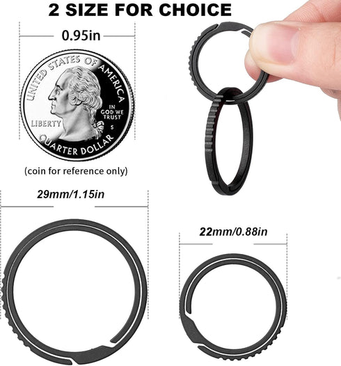 TISUR Keychain Pill Holder with Titanium Rings - Essential Health Accessory
