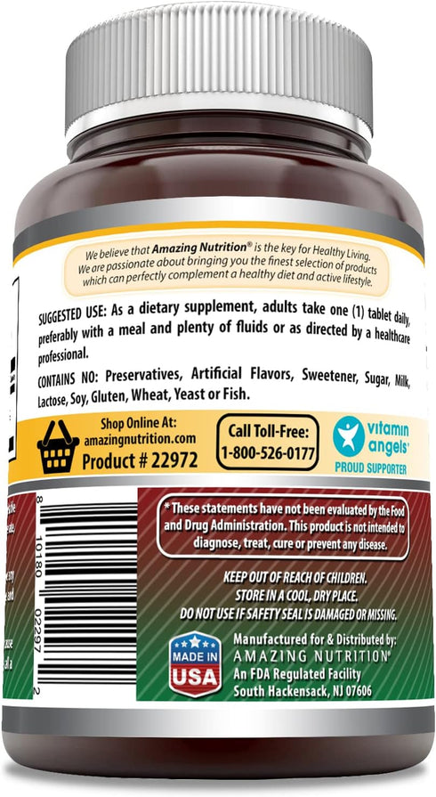 Amazing Formulas Iron as Ferrous Sulfate Supplement, 65 Mg, 240 Tablets, Non-GMO
