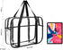 Large Clear Toiletry Bag, Thick Transparent Waterproof Cosmetic Bag, Easy Clean Diaper Case Luggage Organizer