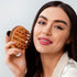 Trinkrittey 2 Pack Wooden Scalp Massager Comb Wooden Hair Brush Head Gua Sha Brush Hair Scrubber Portable Handheld