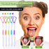 10 Pieces Plastic Tongue Scraper for Adults and Kids, Healthy Oral Care Tongue Cleaner, Pink Blue Green Purple Orange