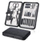 Professional Stainless Steel Nail Clipper Kit - 18pcs Travel & Grooming Set with Luxurious Case