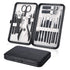Professional Stainless Steel Nail Clipper Kit - 18pcs Travel & Grooming Set with Luxurious Case