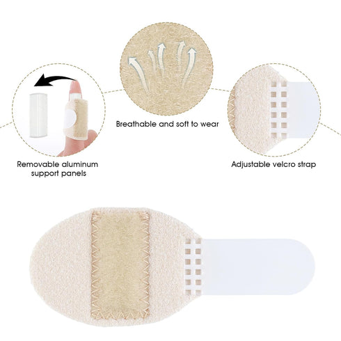 DIVINA VITAE Trigger Finger Splints - 5PCS Thumb Brace for Trigger Finger Pain Relief, Fits All Fingers (Skin Color)
