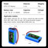 Mspalocell 5200mAh 3.7v 2.54/2P 2.0 2-Pin) Pack 3.7 Equipment(1S2P) Lithium ion Battery with JST-PH JST Plug(Not JST-PH