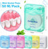 60 Pack Dental Floss Bulk Mint Flavored Floss 50m Each Travel Dental Floss Oral Care Dental Floss for Teeth and Gum Protection (Multicolor)