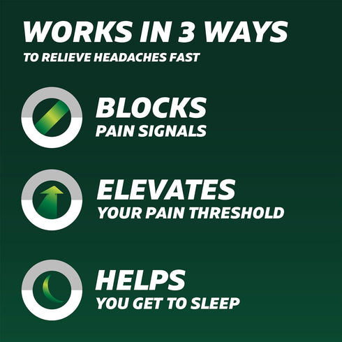 Excedrin PM Sleep Aid Caplets, Nighttime Headaches Relief, 100 Count