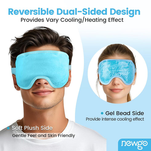 NEWGO Cooling Eye Mask for Puffy Eyes - Cold Eye Mask Eye Ice Pack for Relief from Tension and Stress