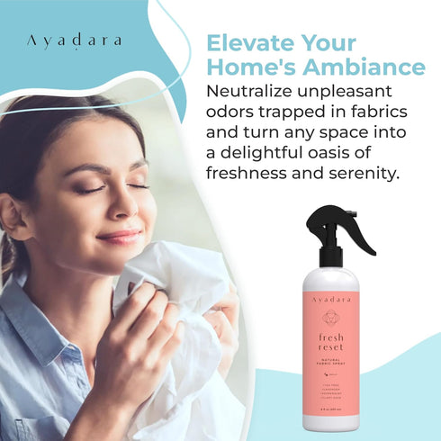 Natural Lavender Fabric Spray, Odor Eliminator Mist, Aromatherapy Home Fragrance, 2000+ Sprays for Bedding