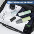 Silicone Bottle Covers for Travel, Leak Proofing Elastic Sleeves for Shampoo & Body Wash Containers (16 Pack)