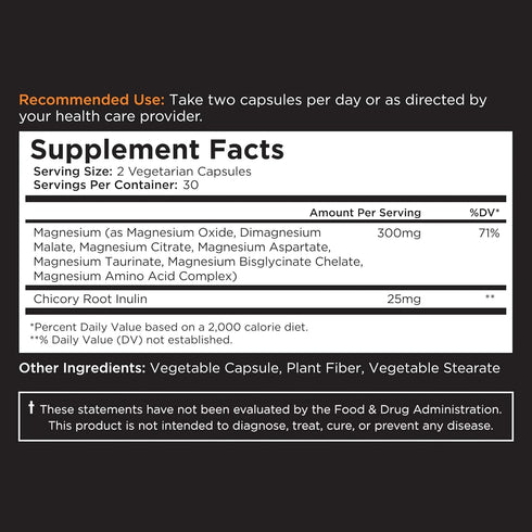 Livingood Daily Magnesium 300mg - High Bioavailability Magnesium Complex for Muscle Relaxation, Nerve & Heart Health