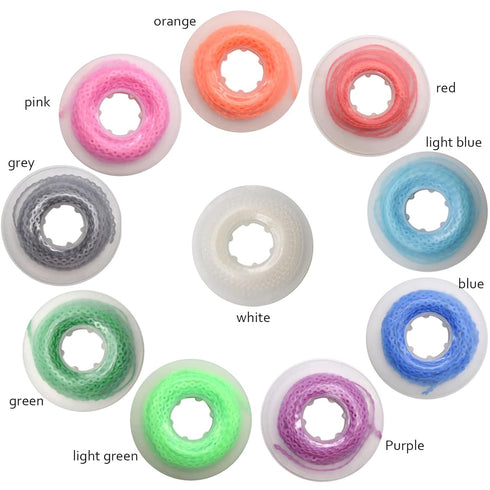 10 Pcs Dental Orthodontic Elastic Chain Power Chains for Brace,15ft/Roll (Long, Multi-colors)