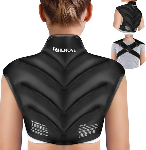 Chenove Neck and Shoulder Reusable Ice Pack for Upper Back Pain Relief, Cervical Cold Compression Therapy Wrap