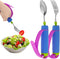 JHNGYJY Adaptive Utensils for Arthritis, Parkinsons & Hand Tremors 360 Rotating Weighted Fork