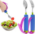 JHNGYJY Adaptive Utensils for Arthritis, Parkinsons & Hand Tremors 360 Rotating Weighted Fork