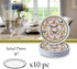 SILVER SPOONS 10 PC Heavy Duty Disposable Dinner Set, White and Gold Plastic Plates for Party, 9" Fine China Look