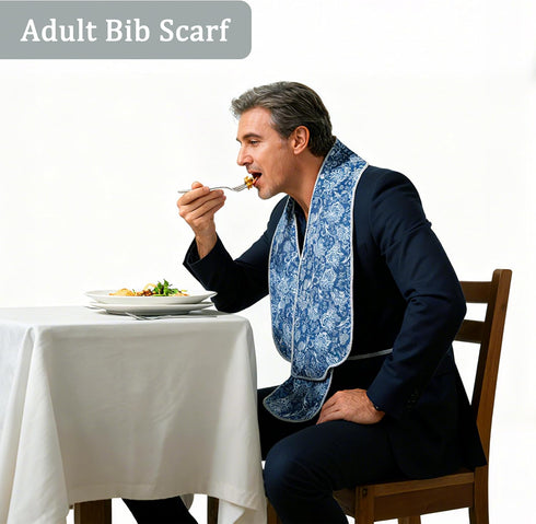 Reversible Adult Bibs for Seniors - Stylish Dining Protectors for Men & Women