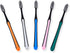 ADA Activated Charcoal Toothbrush 5 Pack, Extra Soft Ultrafine Bamboo Bristles, Natural Whitening, Multicolor