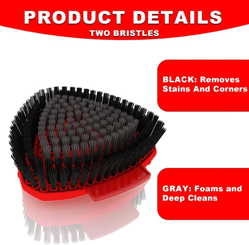 OKcedier 2 Pack 1 Upgrade Scrub Brush Replace Heads Compatible with O Cedar EasyWring Tank Spin Mop,Mop Replacement