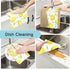 CaTaKu Lemons Leaves Kitchen Dish Cloths | 6 Pack | Reusable Microfiber Cleaning Cloths for Kitchen Drying