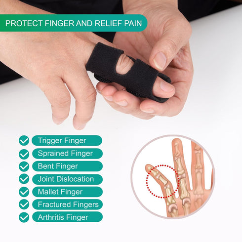 Mallet Finger Splint - Pain Relief Trigger Finger Splint for Thumb, Middle, Pointer, Ring, or Pinky Finger