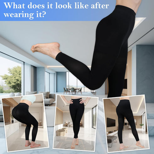 XUANSHOW 20-30mmHg Medical Compression Pantyhose, Women Compression Stockings & Leggings, Opaque Footless High Waist