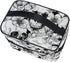 Makeup Train Case Sugar Skull Mexican Floral, Portable Zip Travel Cosmetic Brush Organizer for Girls Women