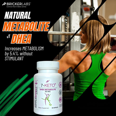 7-Keto DHEA Metabolite 50 mg Dietary Supplement - Safe and Effective Weight Management Support, 60 Capsules