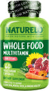 NATURELO Teen Multivitamin - Whole Food Multivitamin with Minerals for Active Kids, Non-GMO, Vegan & Vegetarian, 60