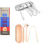 Metal Tongue Scrapers, 3 Piece Set 304 Stainless Steel with Storage Case