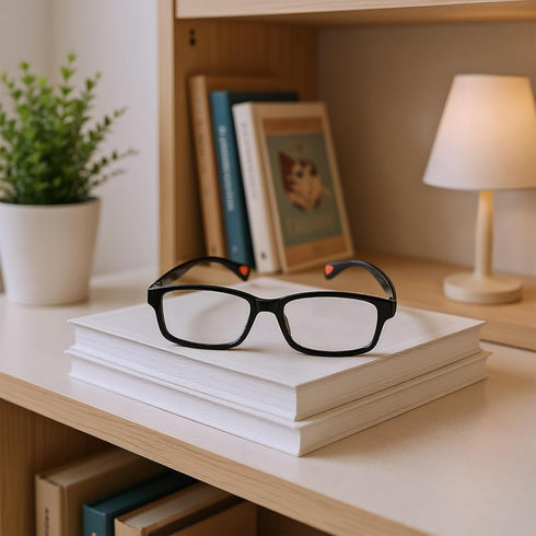 KURTOPLLY 2 Pcs Auto Focus Glasses, Automatic Zoom Reading Intelligent Self Adjusting Presbyopia Anti-Blue Light Glass