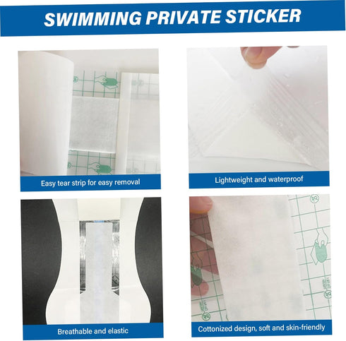 Licsaliwe 10Pcs Swimming, Menstrual Pads for Waterproof Thong Pads Panty Liners, Private Patches for Women Swimsuits