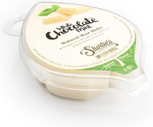Shortie's Candle Company White Chocolate Mint Natural Soy Wax Melts - 1 Highly Scented 3 Oz. Bar
