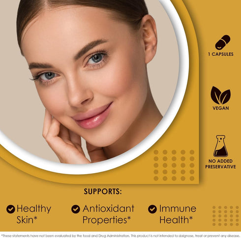 Polypodium Leucotomos Extract 2400mg - 120 Veg Capsules, Supports Natural Healthy Skin Care, Antioxidant, Vegetarian,