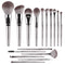 Makeup Brushes, Daubigny 16Pcs Silver Premium Synthetic Brush Set for Foundation, Powder, Concealers, Eye Shadows