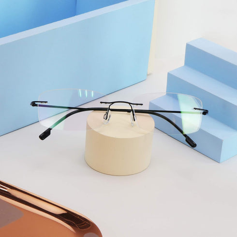 LifeArt Blue Light Blocking Reading Glasses, Men’s and Women’s Rimless Frame, +1.50 Magnification