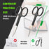 Small Facial Hair Grooming Scissors for Men Women - 2PCS Black Eyebrow, Nose Hair, Mustache, Beard Trimming Kit