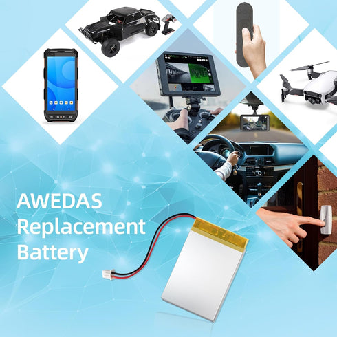 402050 Battery Compatible for Multiple Devices, 402050 Replacement Batteries with PH 2.54 JST Connector