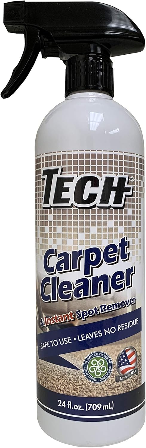 TECH Carpet Cleaner Spray - Instant Spot Remover with No Harsh Chemicals, 24 Oz