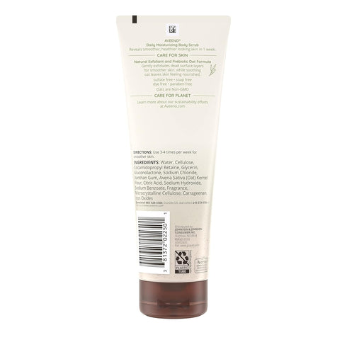 Aveeno Daily Moisturizing Body Scrub, 8 oz Exfoliating Body Wash for Healthier Skin, Sulfate-Free Oat Formula