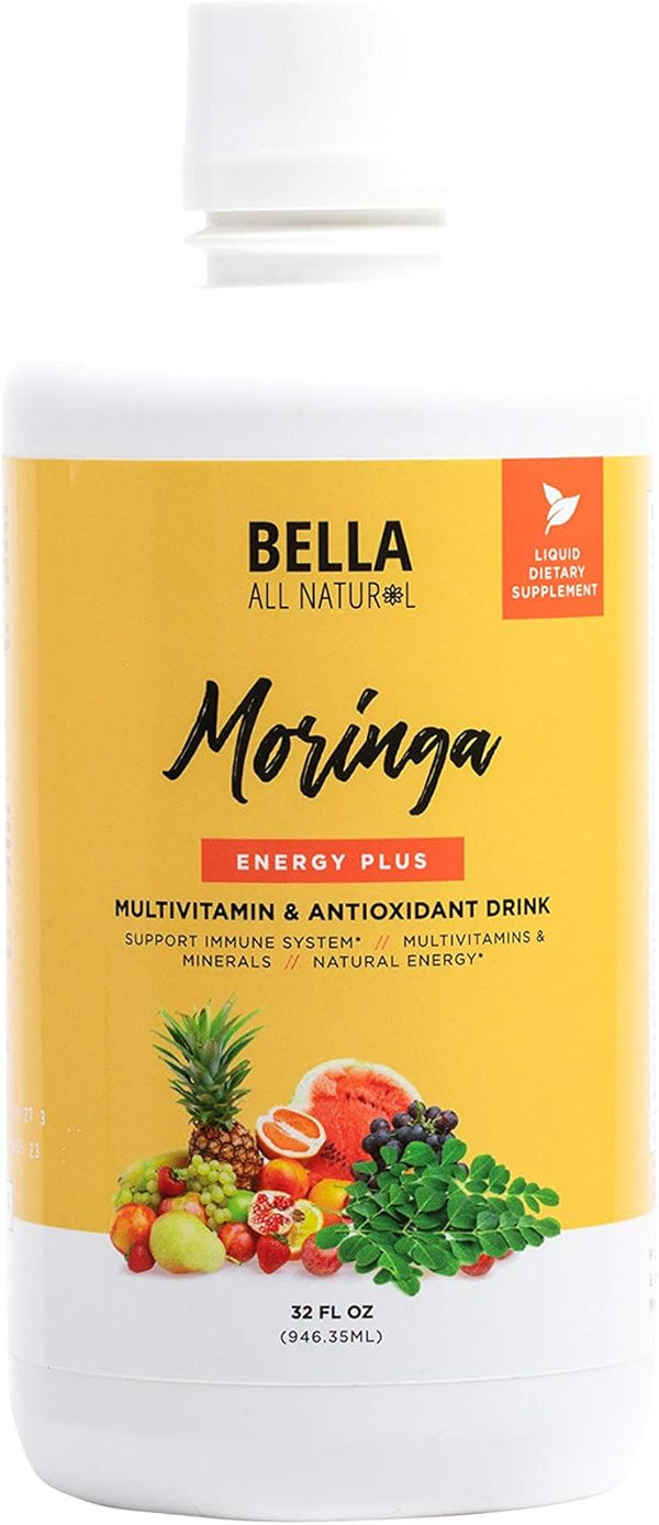Bella All Natural Moringa Juice Energy Plus, Multivitamin and Antioxidant Drink, 32oz