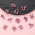 JERCLITY 24 Pieces Pink Alloy Zodiac Nail Charms, 12pcs Zodiac Signs and 12pcs Constellation Words Nail Charms for
