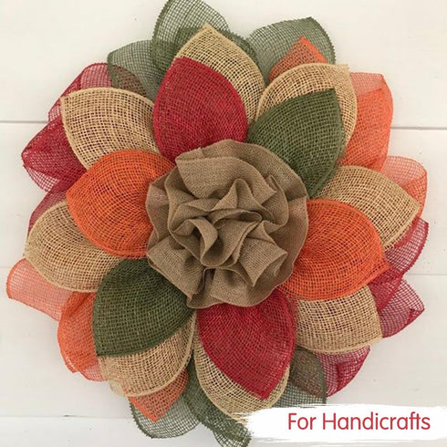 TONIFUL Burlap Wired Ribbon, 1-1/2 Inch Faux Burlap Ribbons for Christmas and Gift Wrapping Decoration
