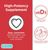 Vitamin D3 Gummies, 112 Total, 8-Pack, Peach, Mango & Strawberry Wellness Chews for Heart & Bone Support