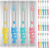 100pcs Toddler Toothbrush Kids Manual Toothbrush, Individually Wrapped for Age 2+, 4 Colors for Boys and Girls